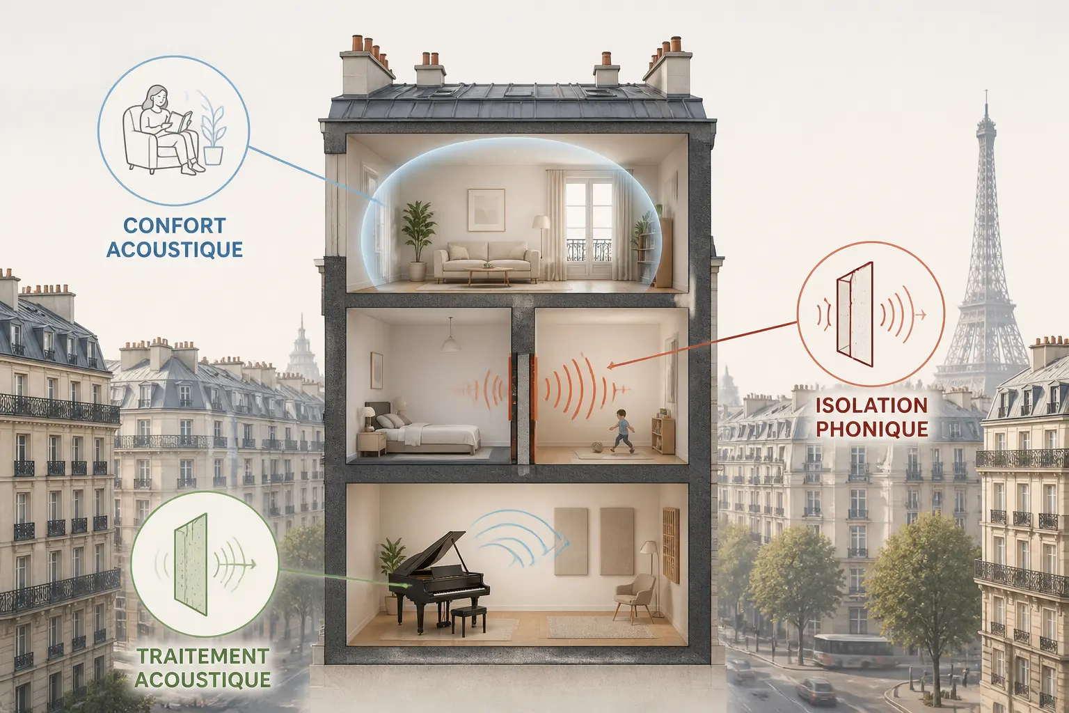 Acoustique des bâtiments à Paris : enjeux et nuisances à traiter