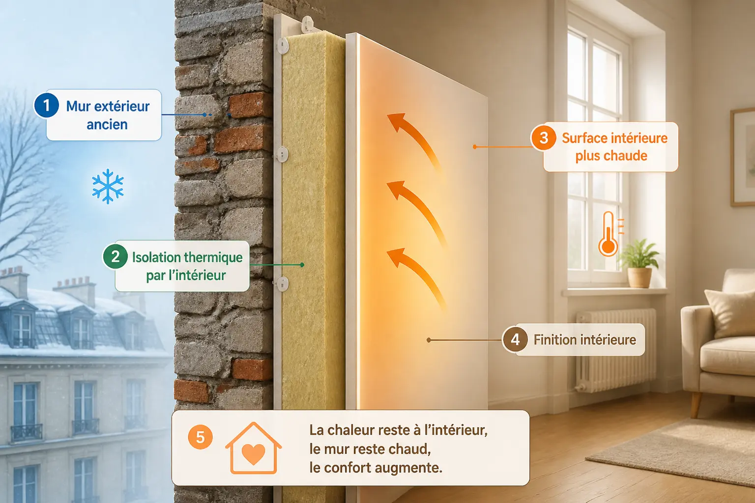 Qu’est-ce que l’isolation des murs par l’intérieur, et quand est-elle adaptée ?