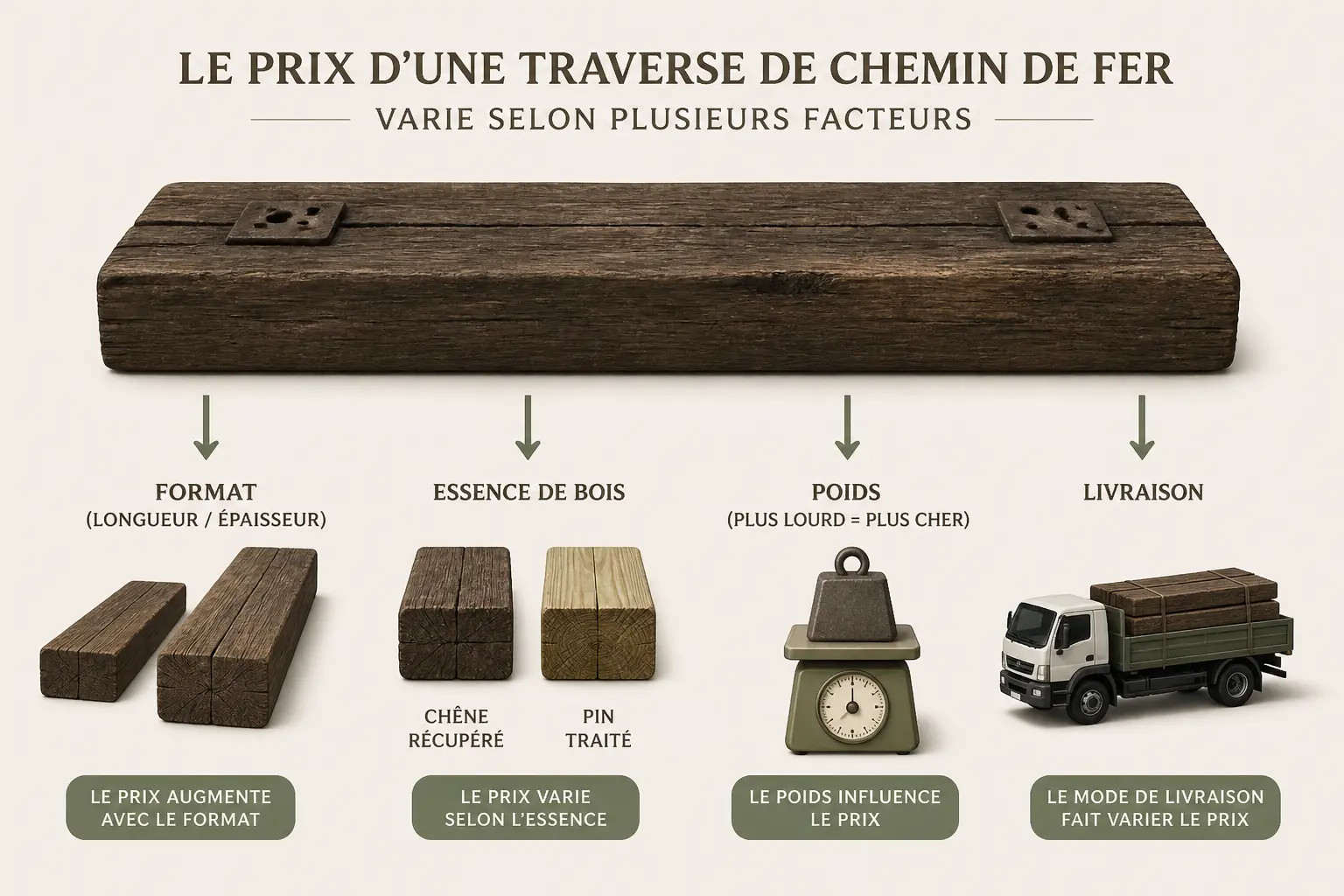 Prix, dimensions et essences : ce qui fait varier le budget