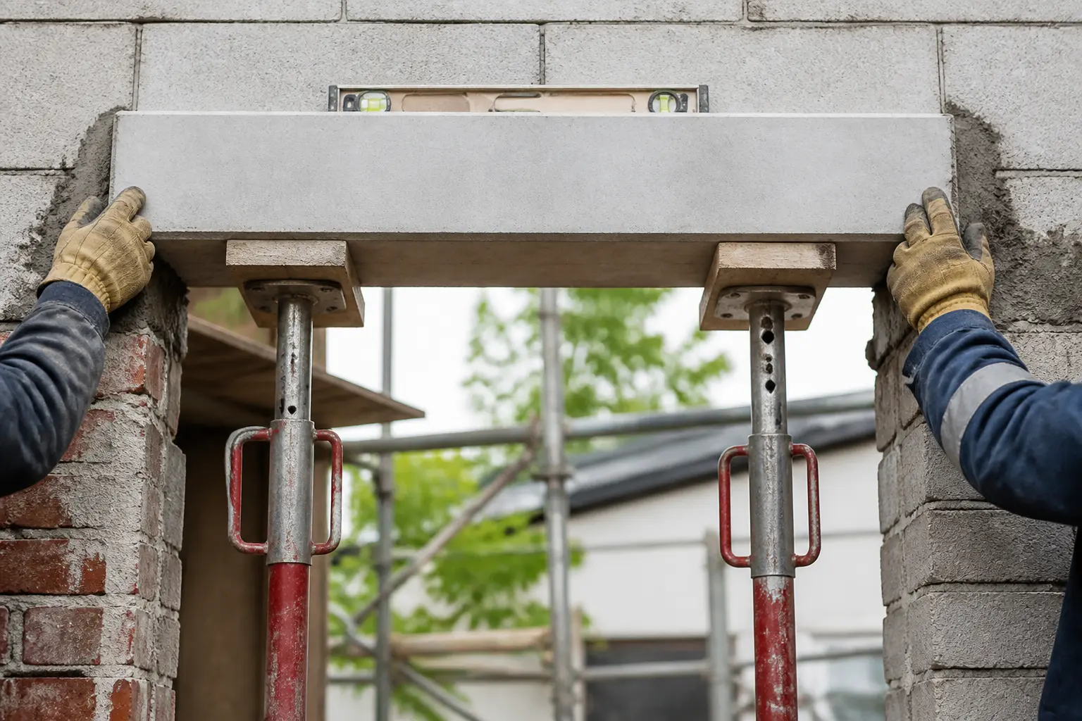 Comment poser un linteau béton sans fragiliser l’ouverture
