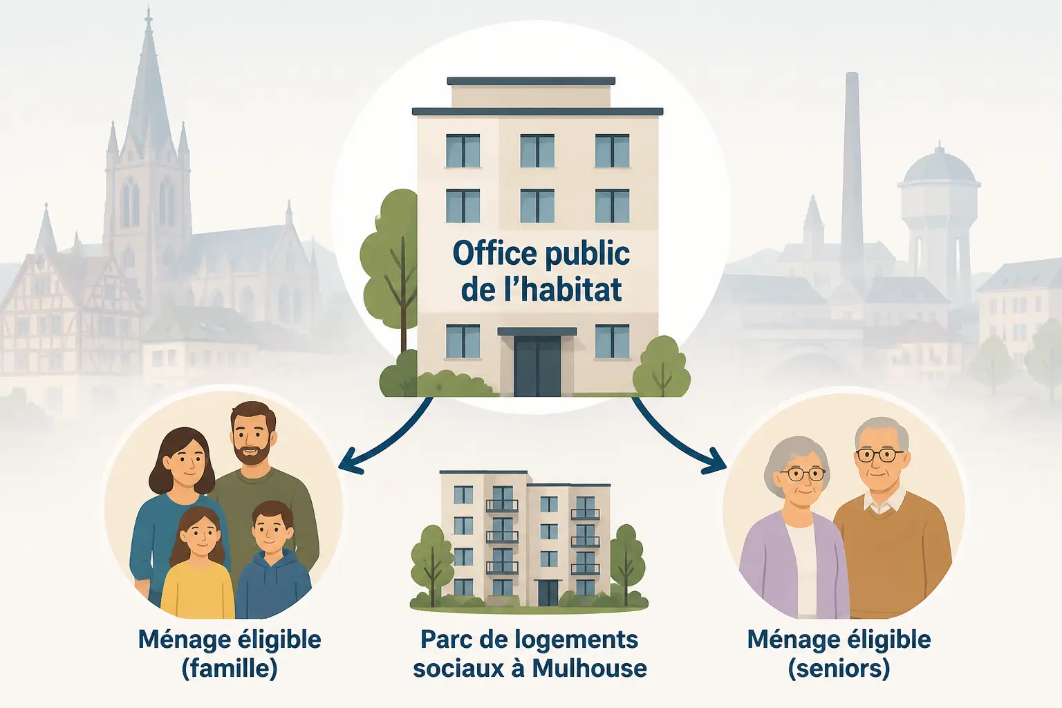 Mulhouse Habitat en bref : rôle, parc et publics accompagnés