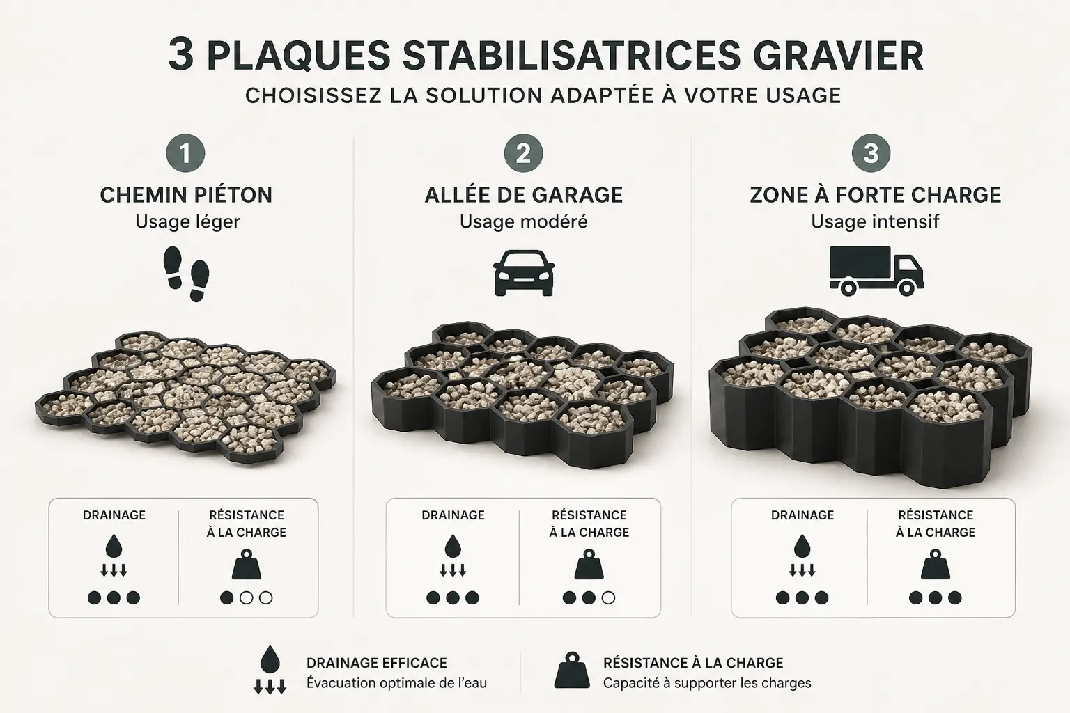 Comment choisir la bonne plaque stabilisatrice selon la surface et la charge