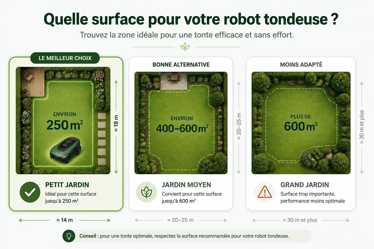 Quels modèles Parkside choisir selon la surface de votre jardin ?
