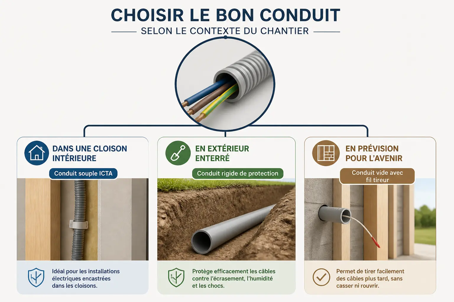 Selon le chantier, quel type de conduit choisir ?