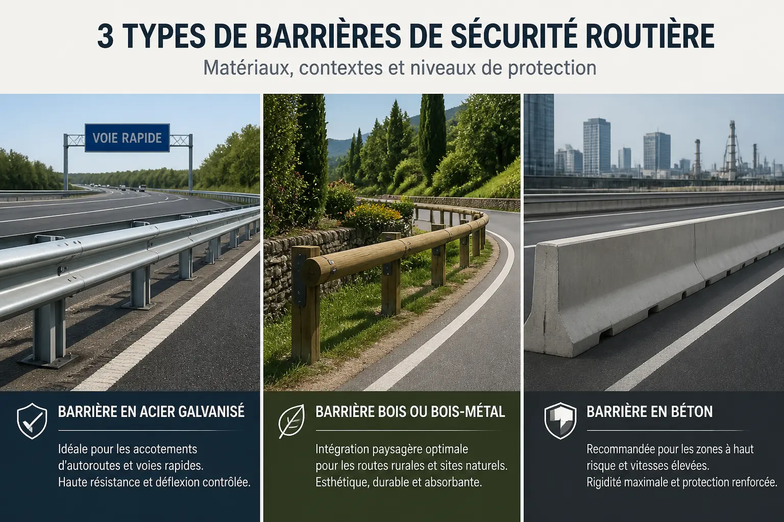 Les principaux types de glissières selon le matériau et le contexte